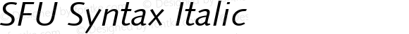 SFU Syntax Italic