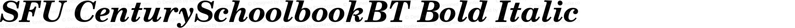 SFU CenturySchoolbookBT Bold Italic