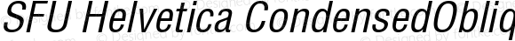 SFU Helvetica CondensedOblique