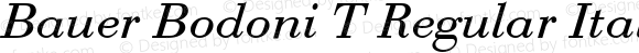 Bauer Bodoni T Regular Italic