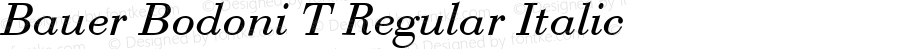 Bauer Bodoni T Regular Italic