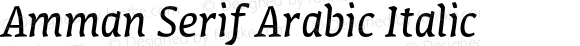 Amman Serif Arabic Italic Version 7.504; 2010; Build 1011