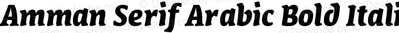 Amman Serif Arabic Bold Italic