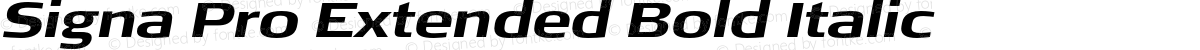 Signa Pro Extended Bold Italic