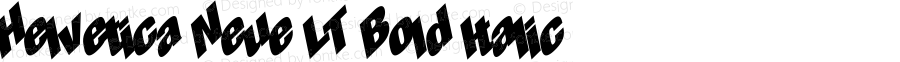 Helvetica LT 107 Extra Black Condensed Oblique