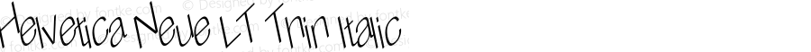 Helvetica Neue LT Thin Italic