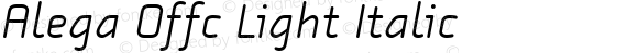 Alega Offc Light Italic
