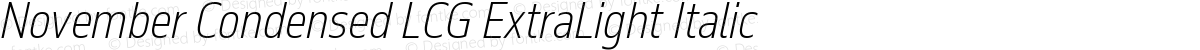 November Condensed LCG ExtraLight Italic