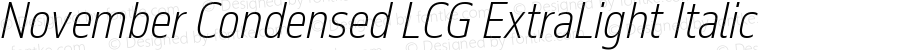 November Condensed LCG ExtraLight Italic