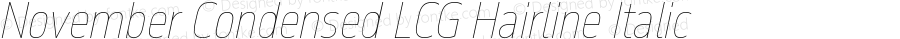 November Condensed LCG Hairline Italic