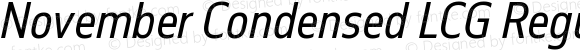 November Condensed LCG Regular Italic