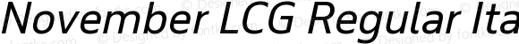 November LCG Regular Italic