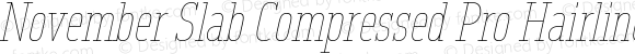 November Slab Compressed Pro Hairline Italic