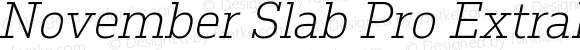 November Slab Pro ExtraLight Italic