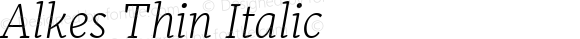 Alkes Thin Italic