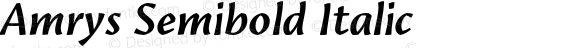 Amrys Semibold Italic