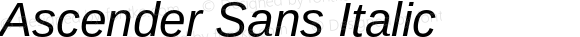 Ascender Sans Italic