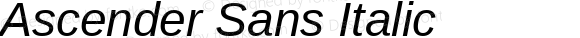 Ascender Sans Italic