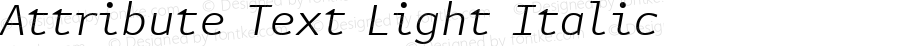 Attribute Text Light Italic