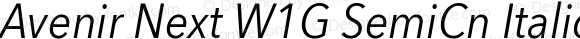 Avenir Next W1G SemiCn Italic