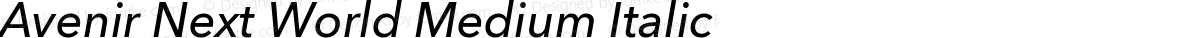 Avenir Next World Medium Italic