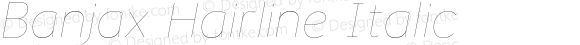 Banjax Hairline Italic