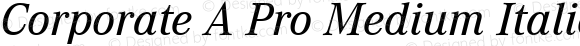 Corporate A Pro Medium Italic