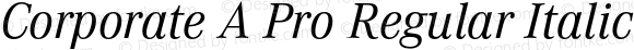 CorporateAPro-RegularItalic