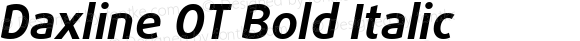 Daxline OT Bold Italic