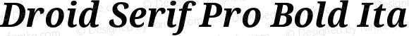 Droid Serif Pro Bold Italic