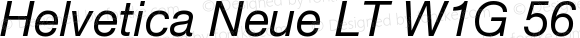 Helvetica Neue LT W1G 56 Italic