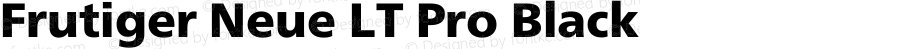 Frutiger Neue LT Pro Black