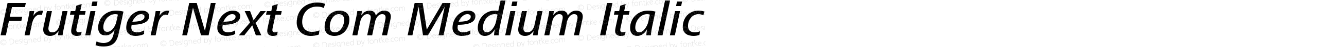 Frutiger Next Com Medium Italic