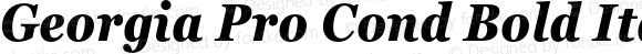 Georgia Pro Cond Bold Italic