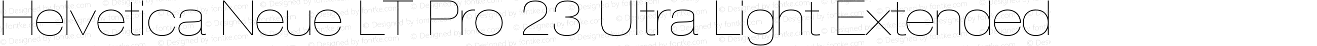 Helvetica Neue LT Pro 23 Ultra Light Extended