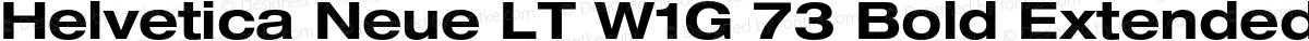 Helvetica Neue LT W1G 73 Bold Extended