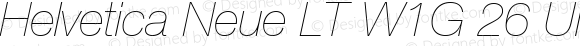 Helvetica Neue LT W1G 26 Ultra Light Italic