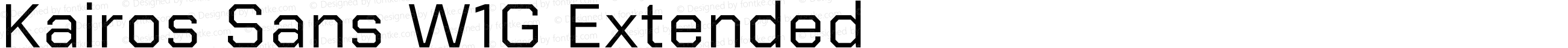 Kairos Sans W1G Extended