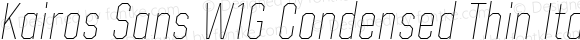 Kairos Sans W1G Condensed Thin Italic