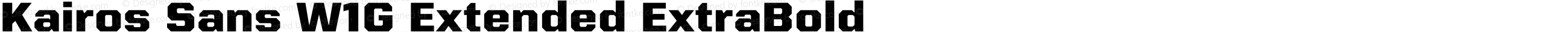 Kairos Sans W1G Extended ExtraBold