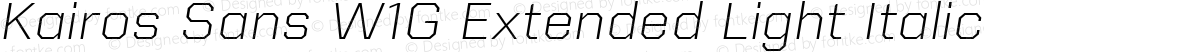 Kairos Sans W1G Extended Light Italic