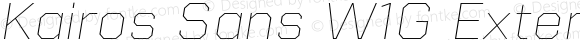 Kairos Sans W1G Extended Thin Italic