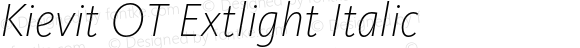 Kievit OT Extlight Italic