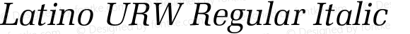 Latino URW Regular Italic