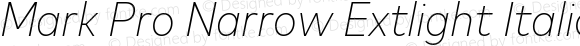 Mark Pro Narrow Extlight Italic