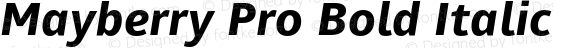 Mayberry Pro Bold Italic