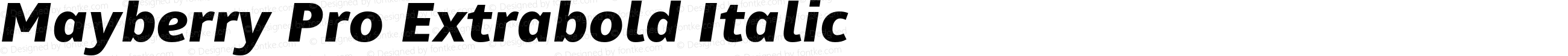Mayberry Pro Extrabold Italic