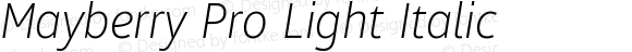 Mayberry Pro Light Italic