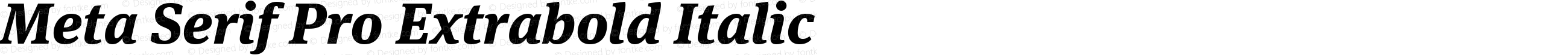 Meta Serif Pro Extrabold Italic