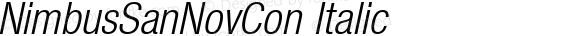 NimbusSanNovCon Italic